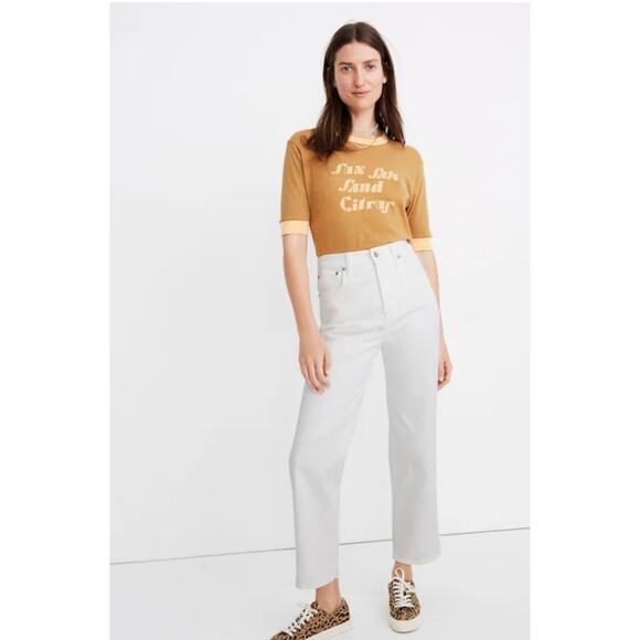 Madewell Slim Wide-Leg Jeans in Tile White - Picture 1 of 12